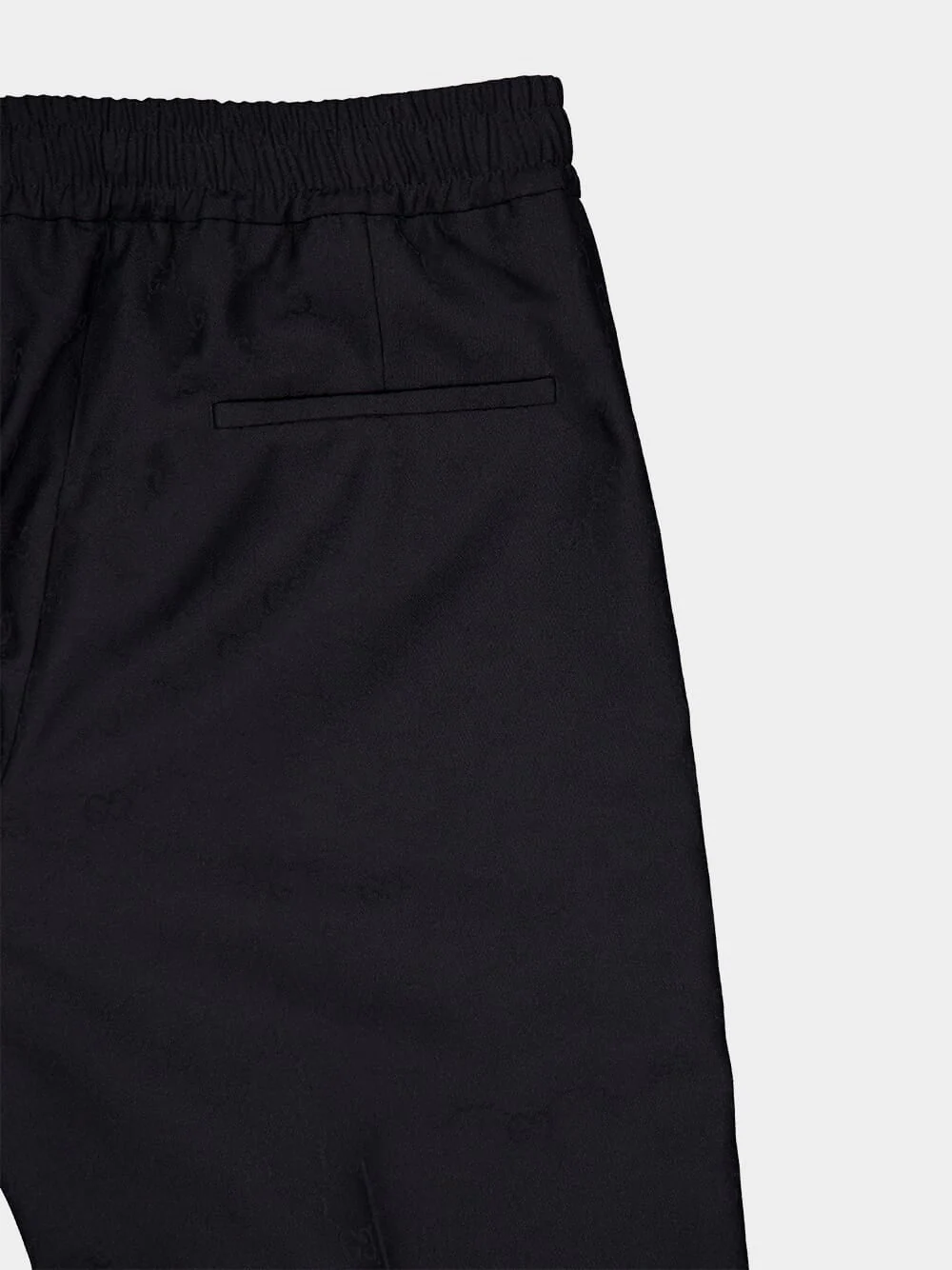 Blue Polyester GG Jacquard Pants - Image 10