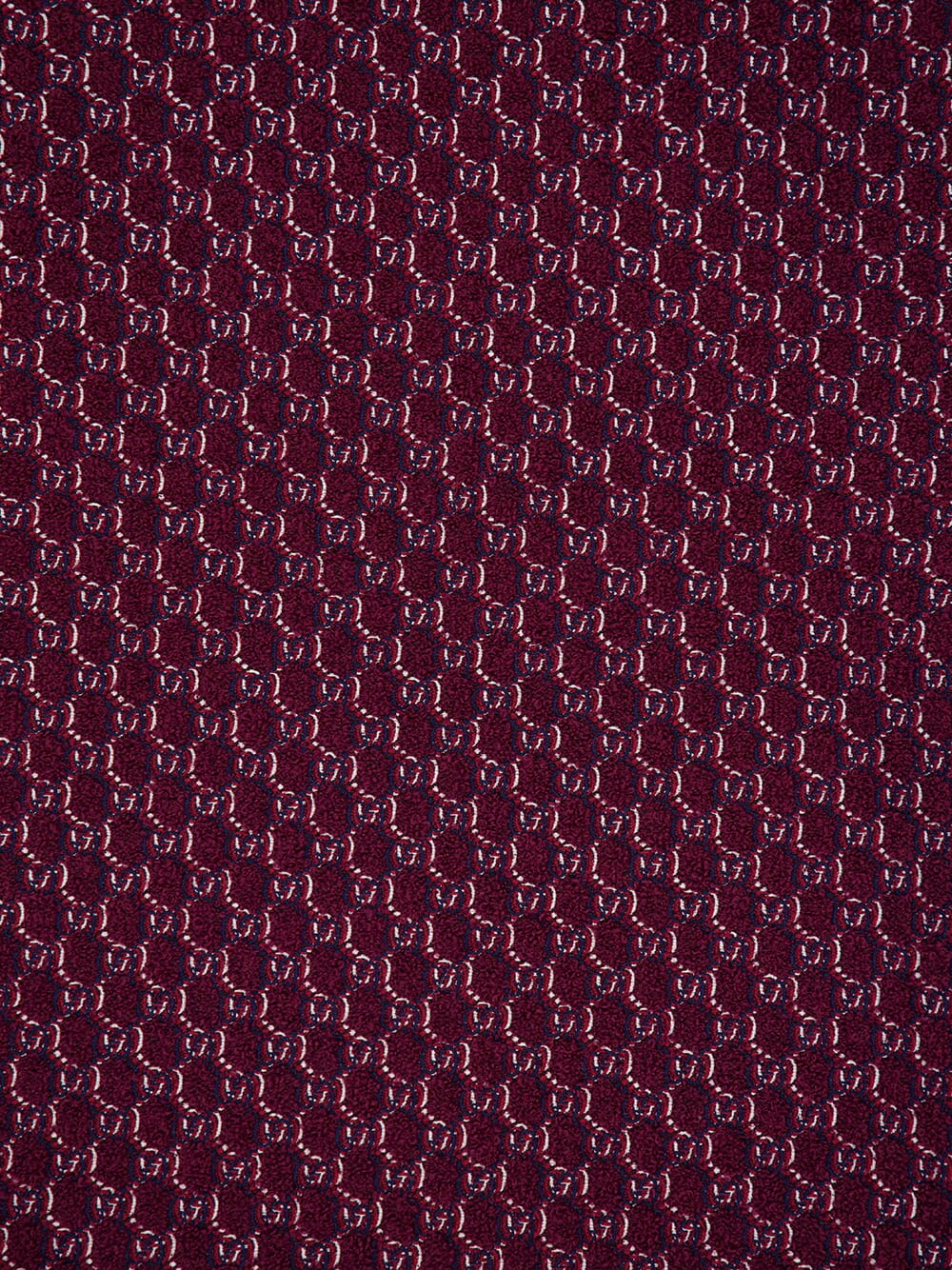 Burgundy Wool Jacquard Shirt with GG Shadow - Image 4