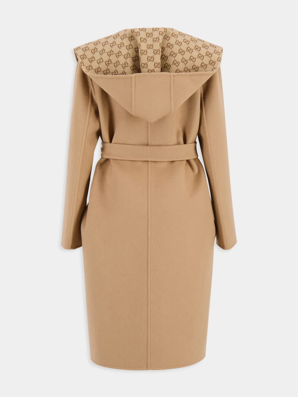 Camel Reversible GG Wool Blend Coat - Image 2
