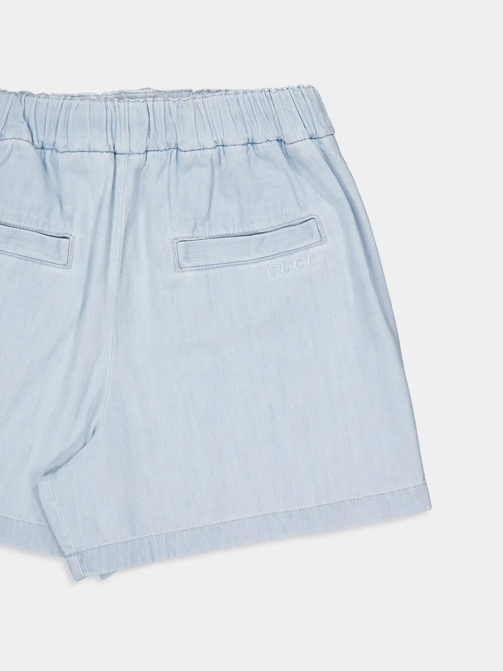 Casual Light Blue Denim Shorts - Image 4