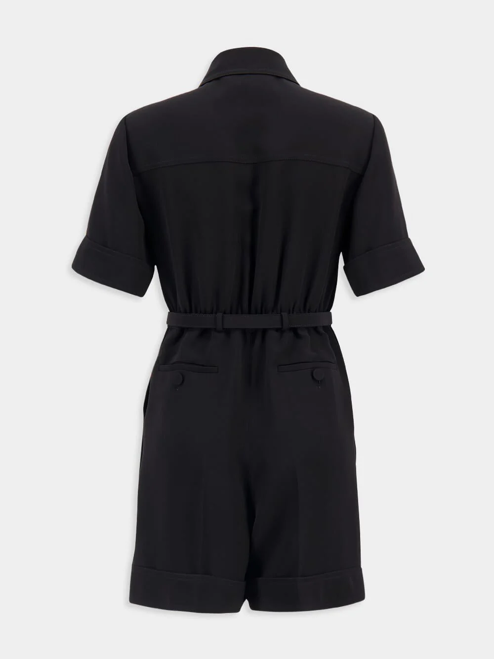 Chic Black Crêpe Jumpsuit - Image 3