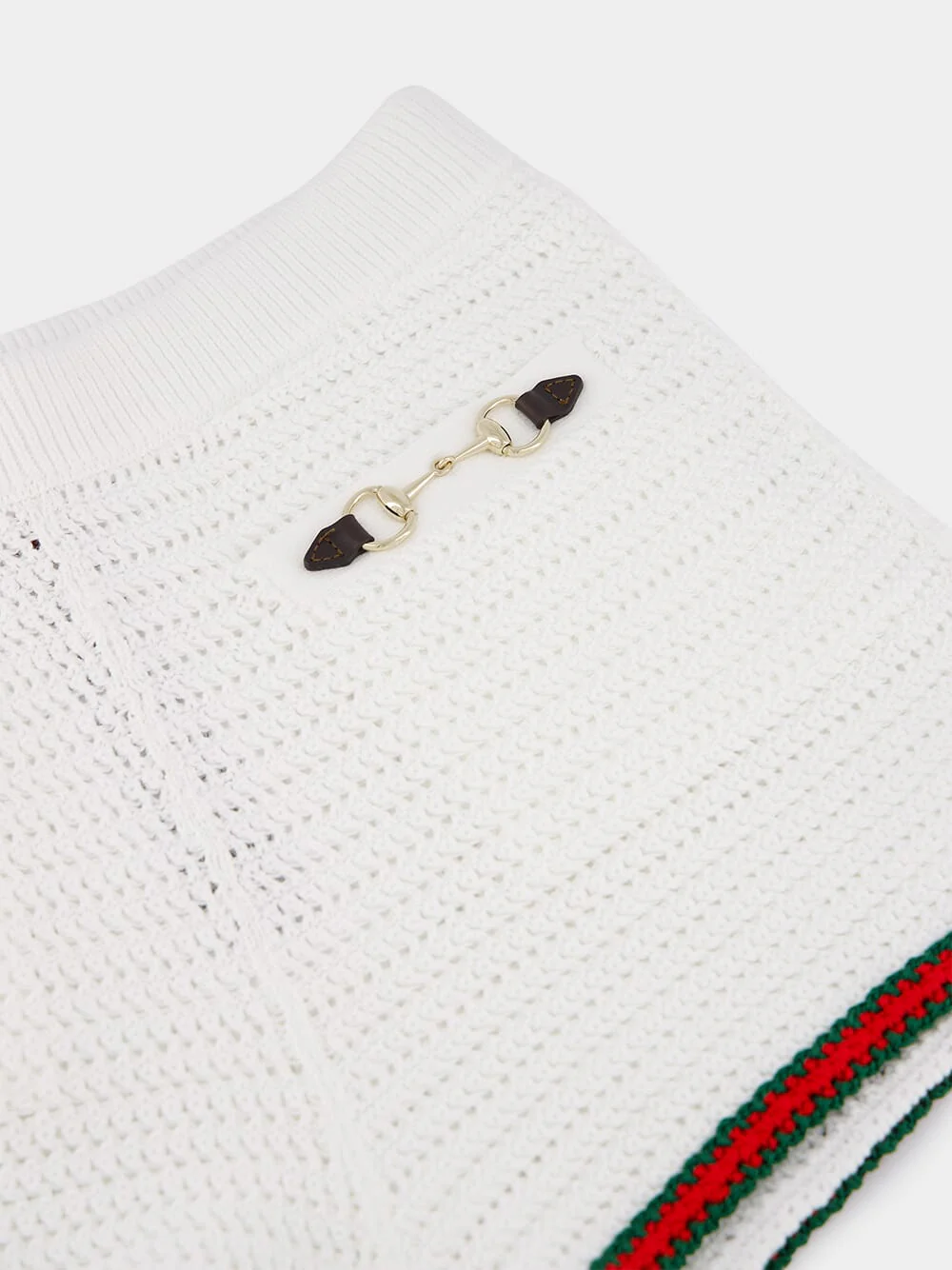 Cotton-Effect Shorts with Horsebit - Image 3