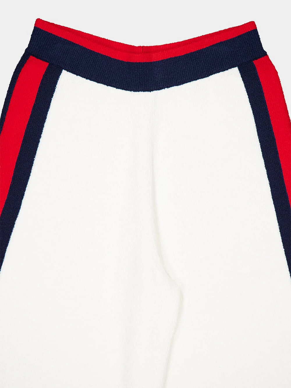 Cotton Wide-Leg Pants with Contrast Stripes - Image 3