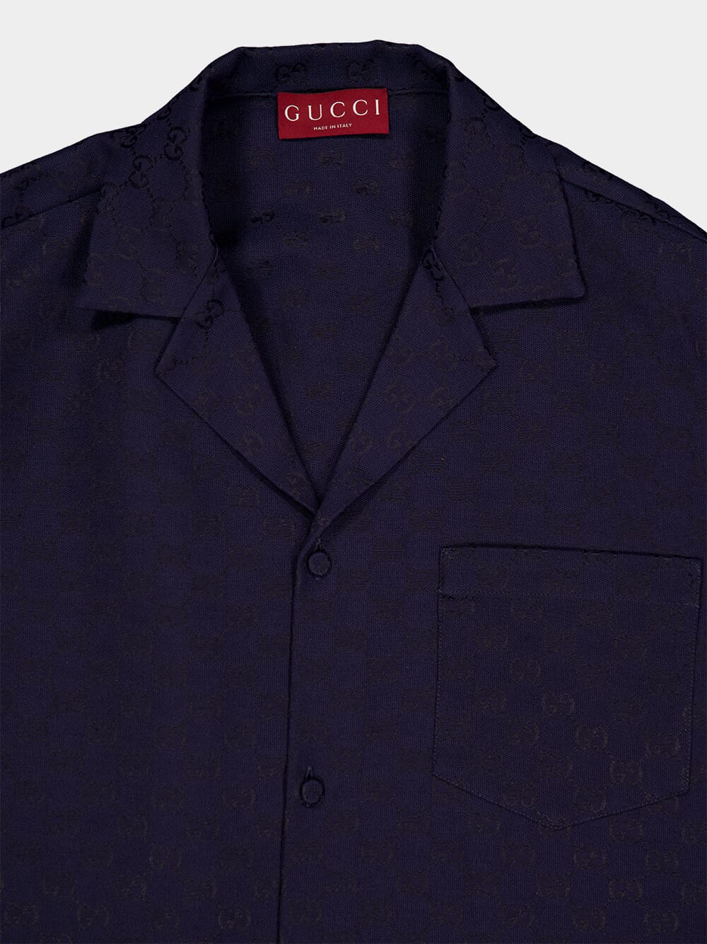 Dark Blue GG Canvas Shirt - Image 3