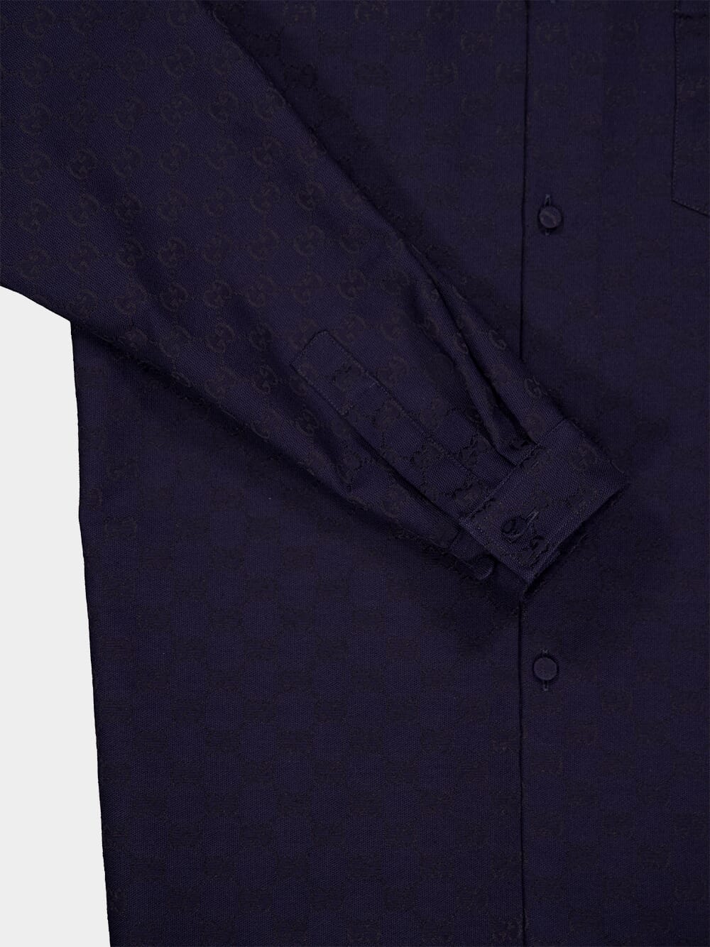 Dark Blue GG Canvas Shirt - Image 4