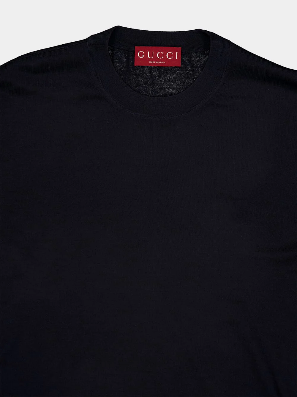 Dark Blue Wool Knit Sweater with Web - Image 3