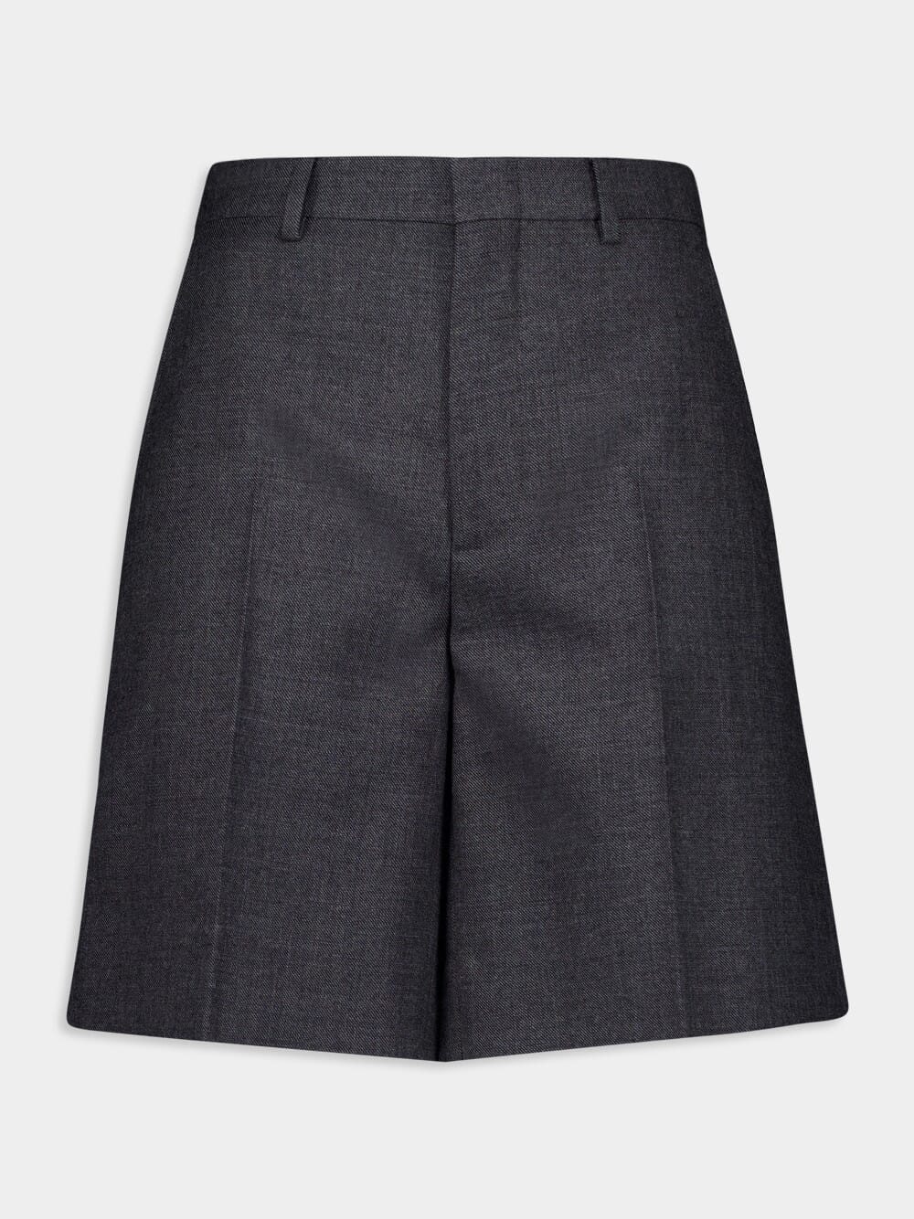 Dark Grey Tailored Wool Shorts