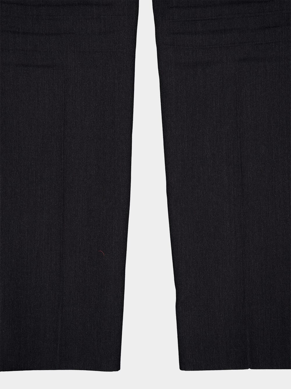 Dark Grey Wool Pants with Crease Detail - Image 4