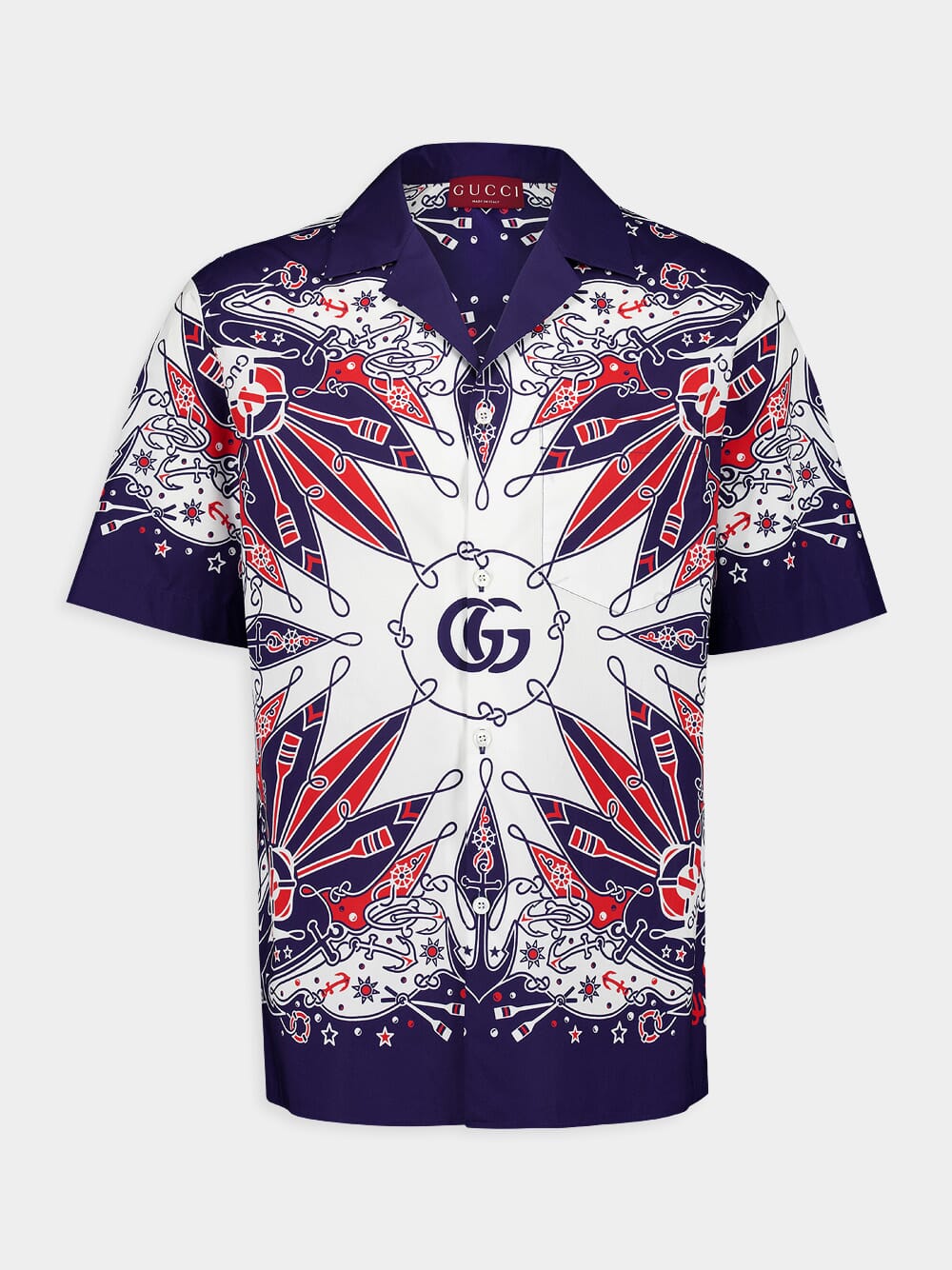 Double G Bandana Print Cotton Shirt