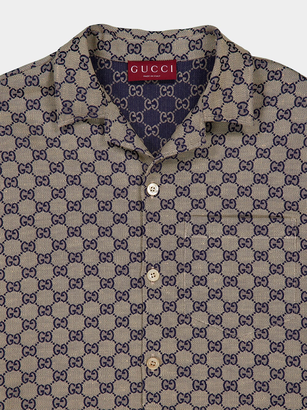 GG Linen Blend Canvas Shirt - Image 3