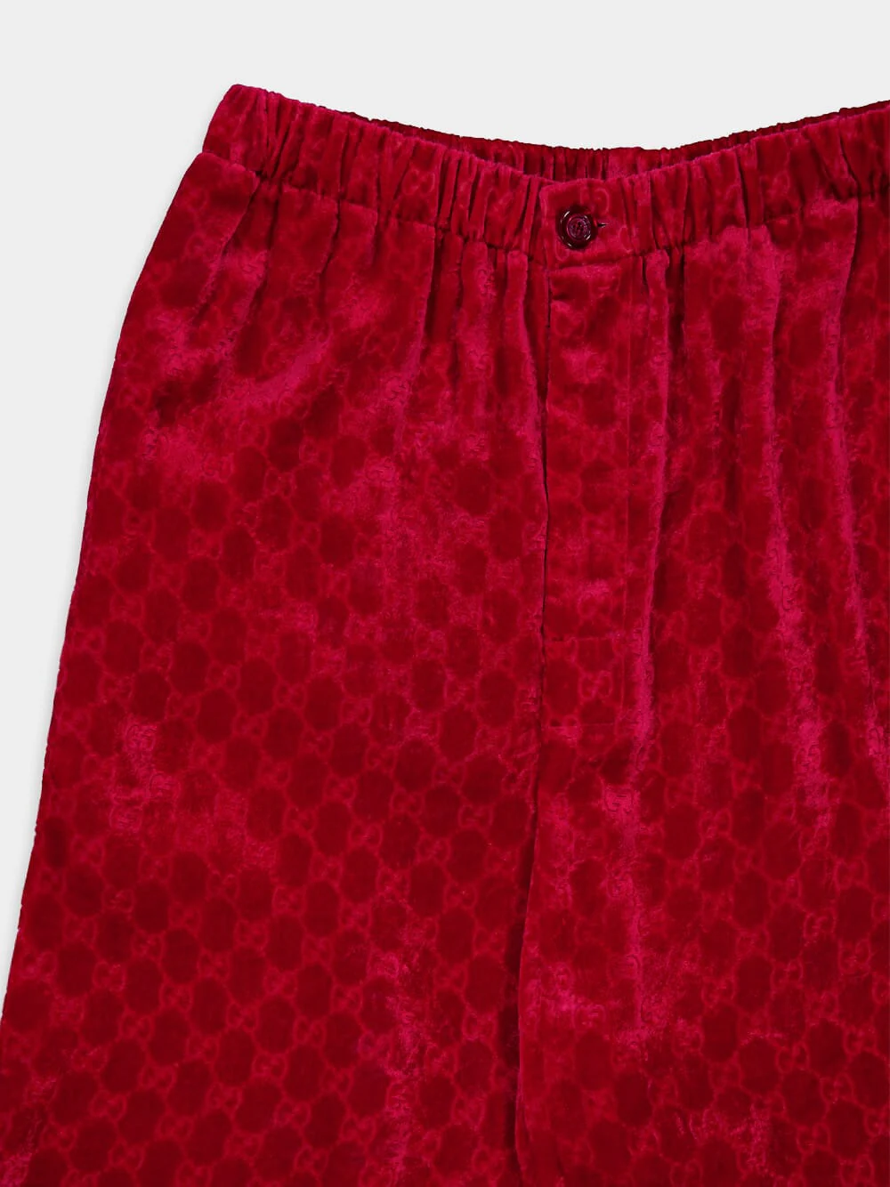 GG-Pattern Velvet Trousers - Image 5