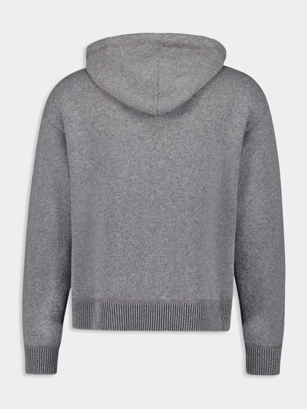 Grey Cashmere Wool Hooded Jacket - Image 2