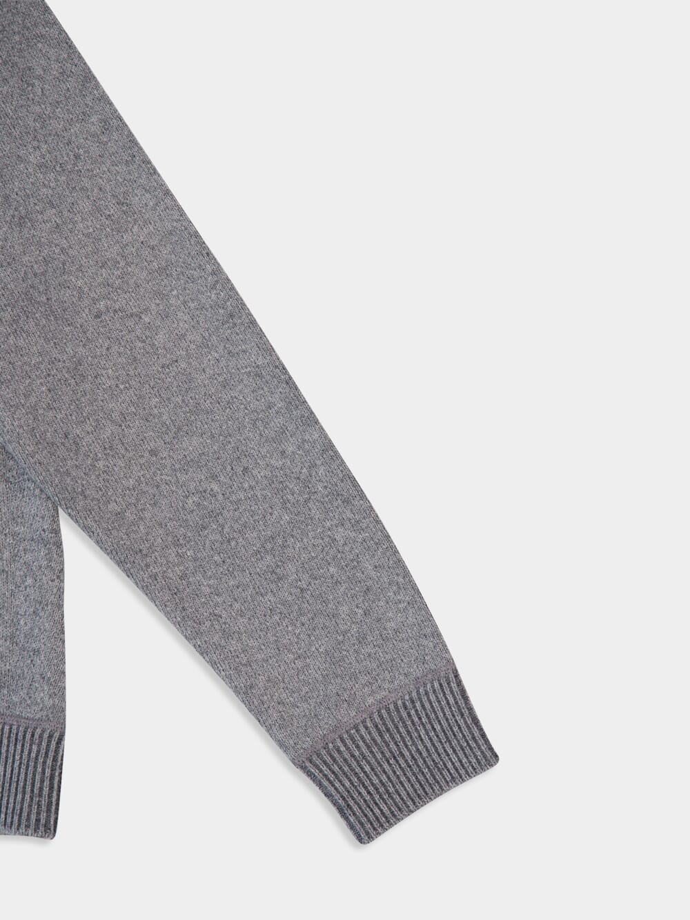 Grey Cashmere Wool Hooded Jacket - Image 4