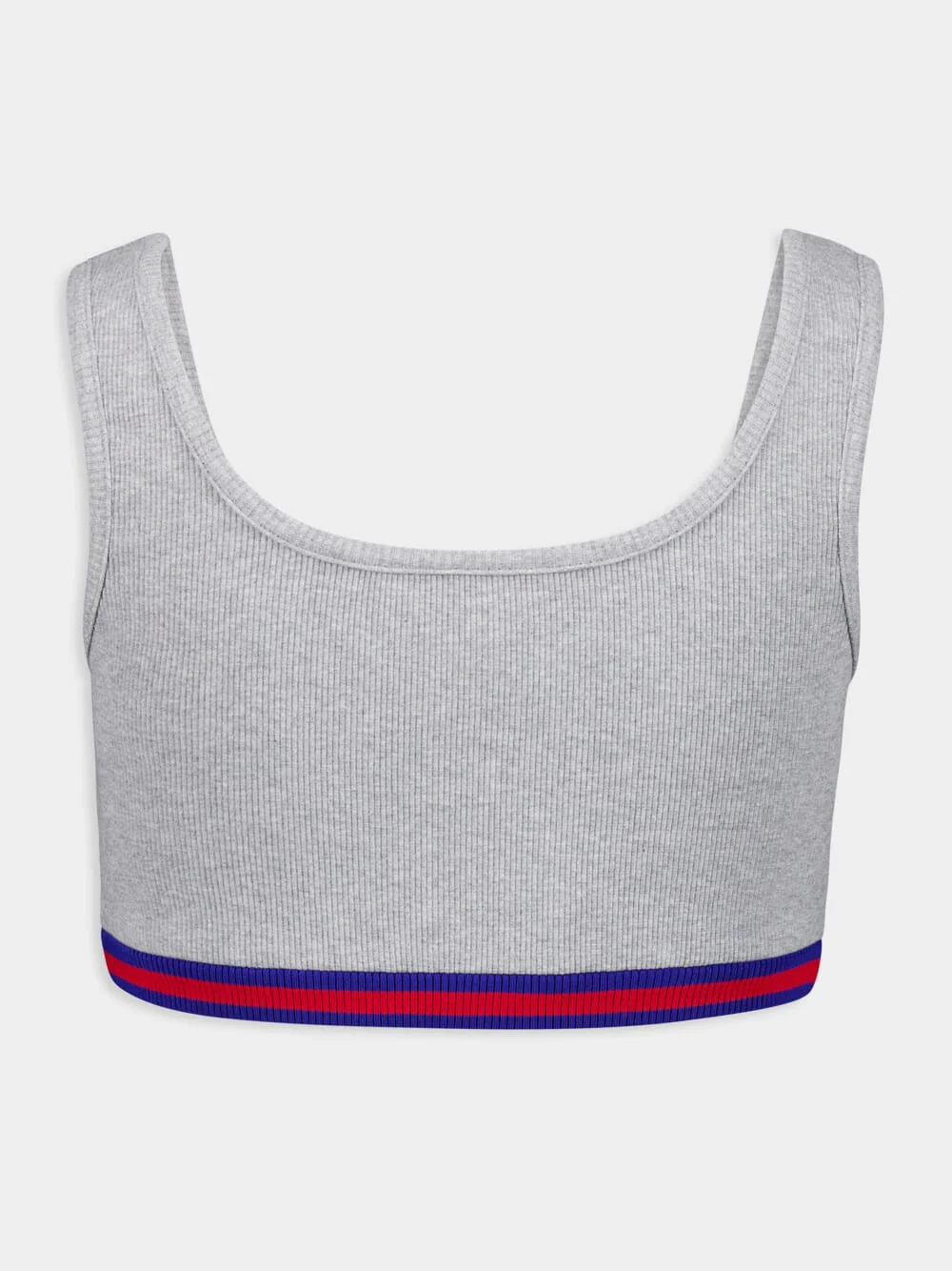 Grey Cotton Tank Top with Gucci Logo - Image 2