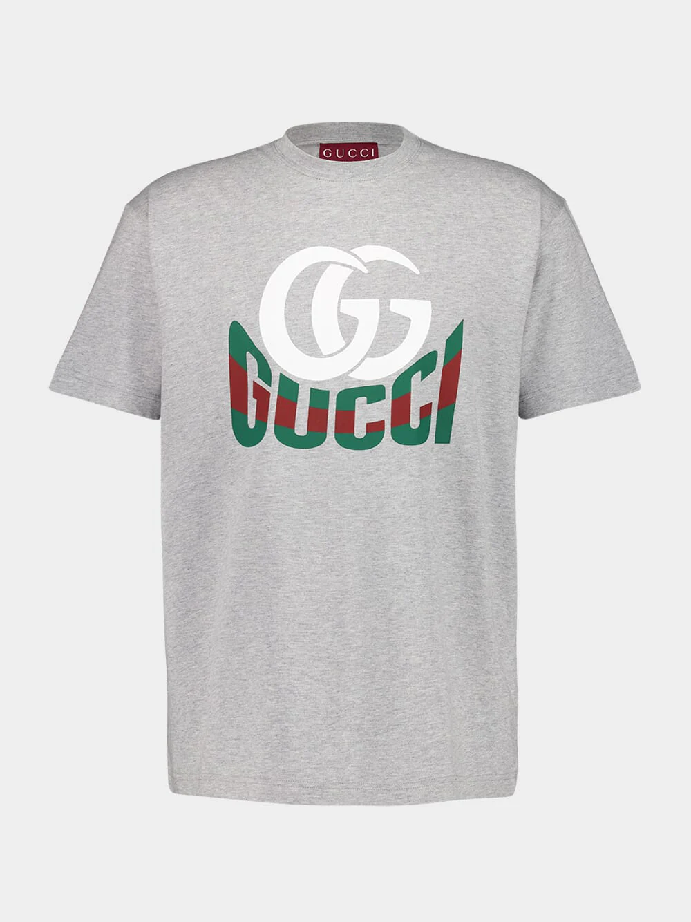 Grey Printed Cotton T-Shirt