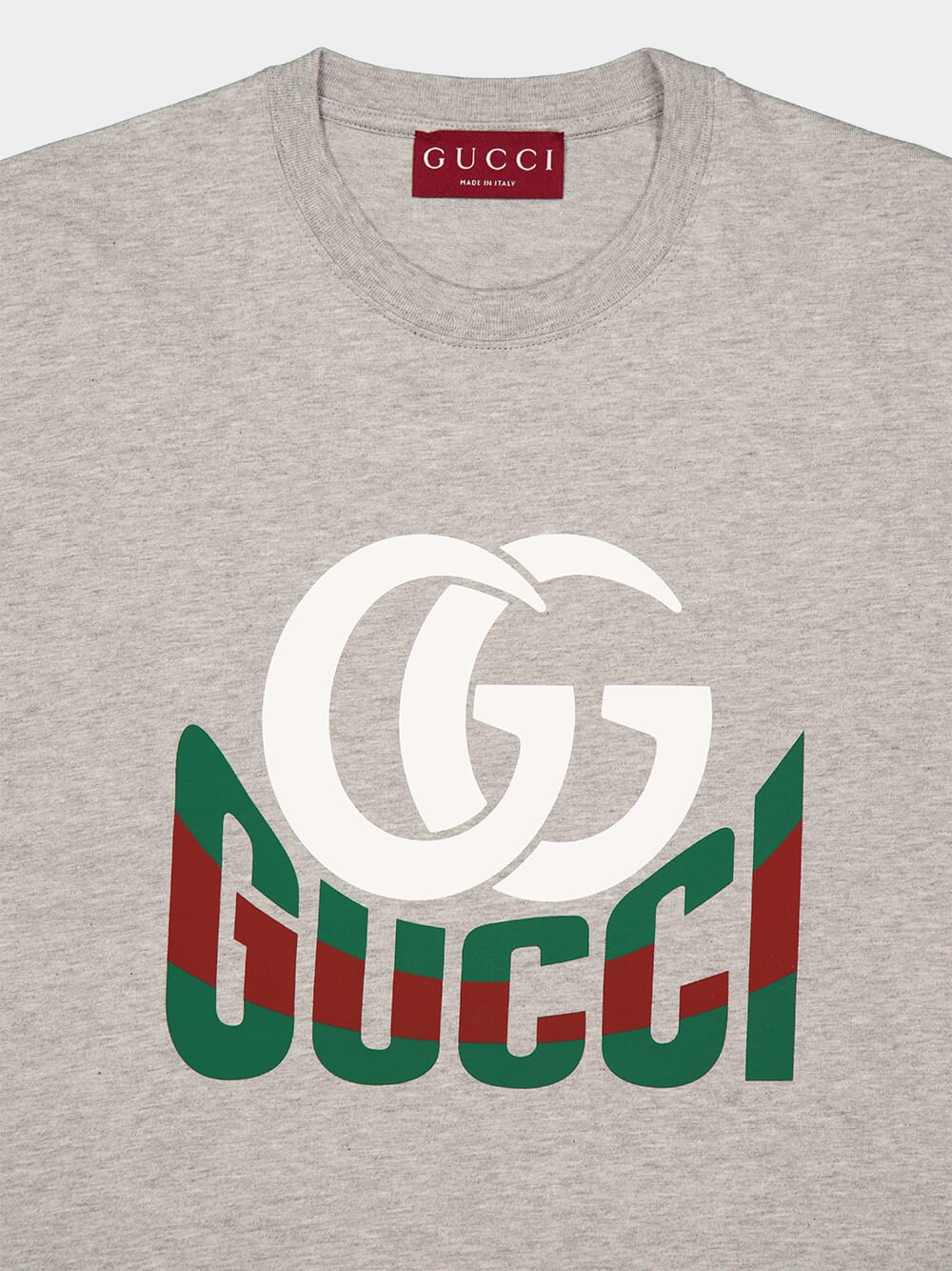 Grey Printed Cotton T-Shirt - Image 3