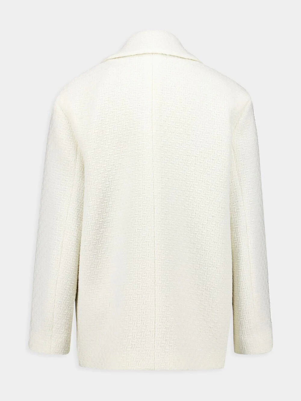 Ivory Tweed Damier Coat - Image 2