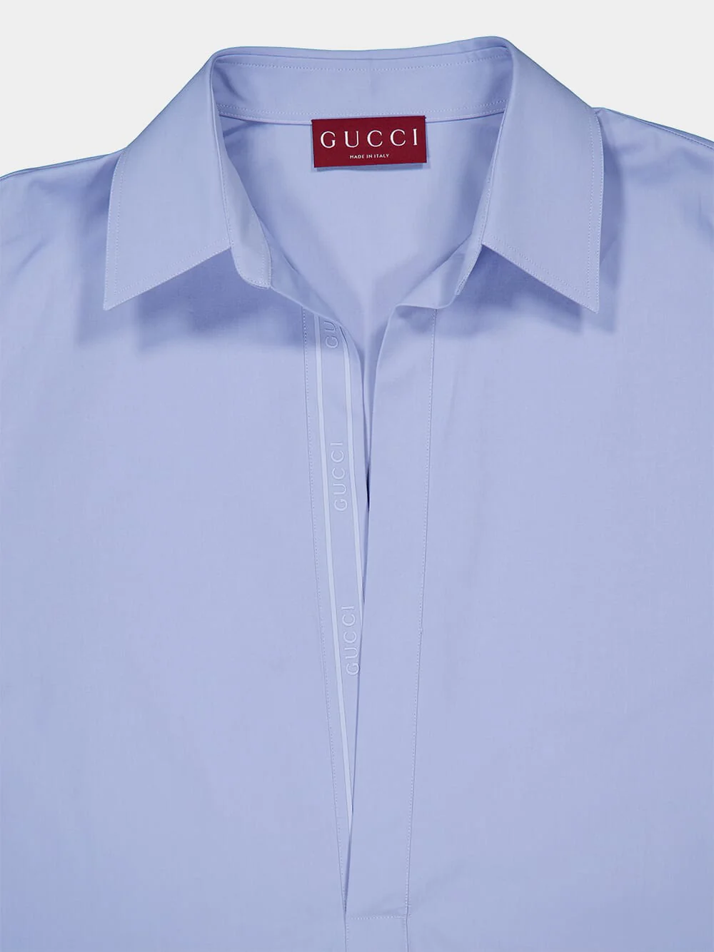 Light Blue Cotton Poplin Shirt - Image 4