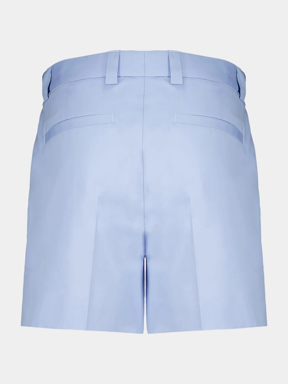 Light Blue Cotton Poplin Shorts - Image 2