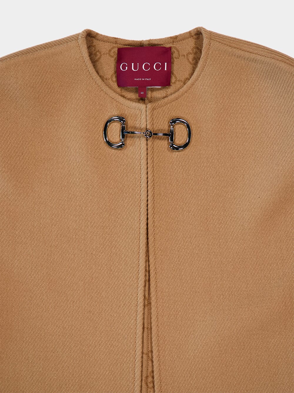 Light Brown Wool Cashmere Cape - Image 3