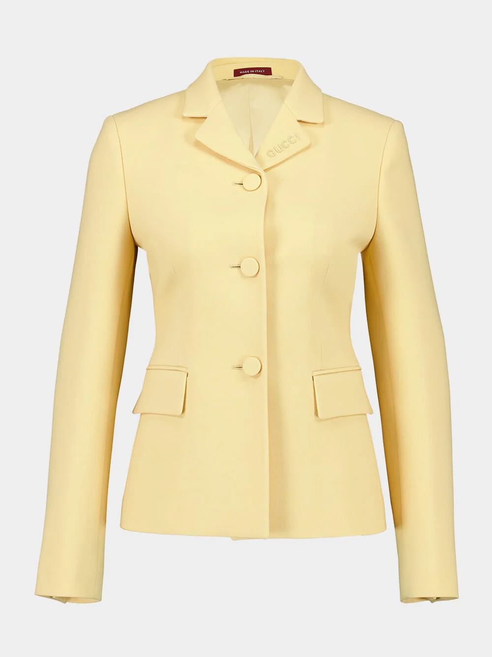 Light Yellow Wool Crêpe Jacket