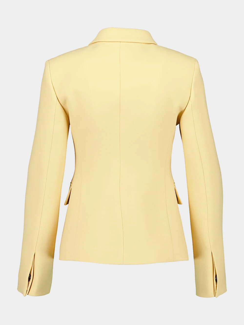 Light Yellow Wool Crêpe Jacket - Image 2