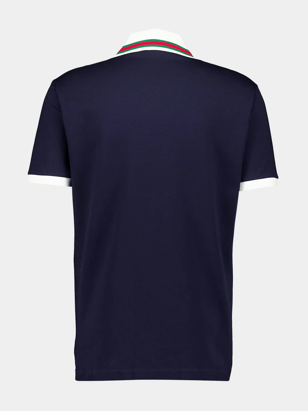 Navy Blue Cotton Piquet Polo Shirt - Image 2