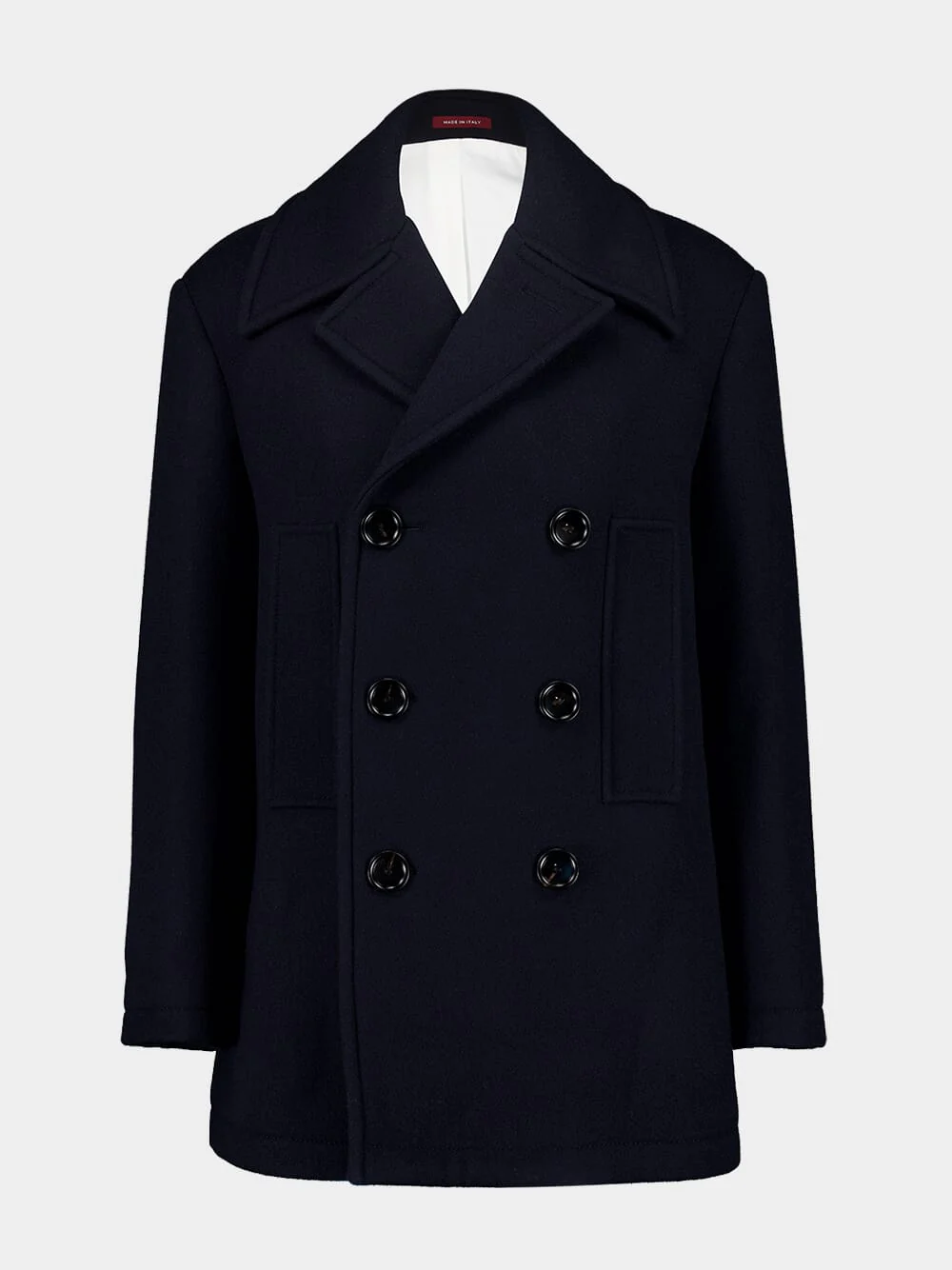 Navy Blue Wool Coat