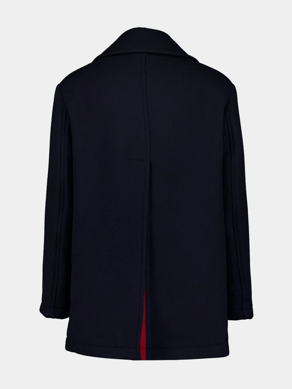 Navy Blue Wool Coat - Image 2