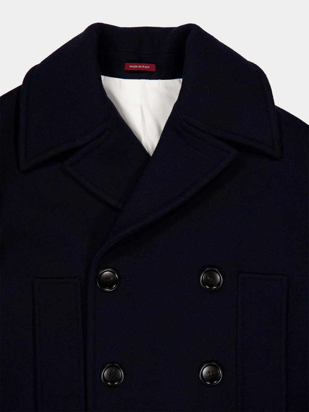 Navy Blue Wool Coat - Image 7