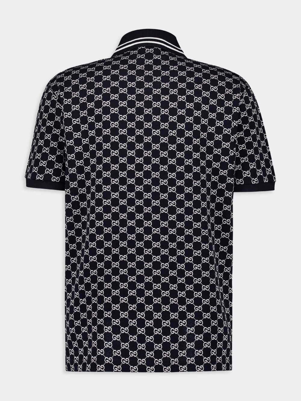 Navy GG Jacquard Polo Shirt - Image 2