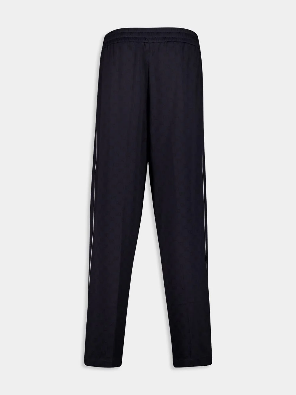 Navy GG Nylon and Cotton Pant - Image 2