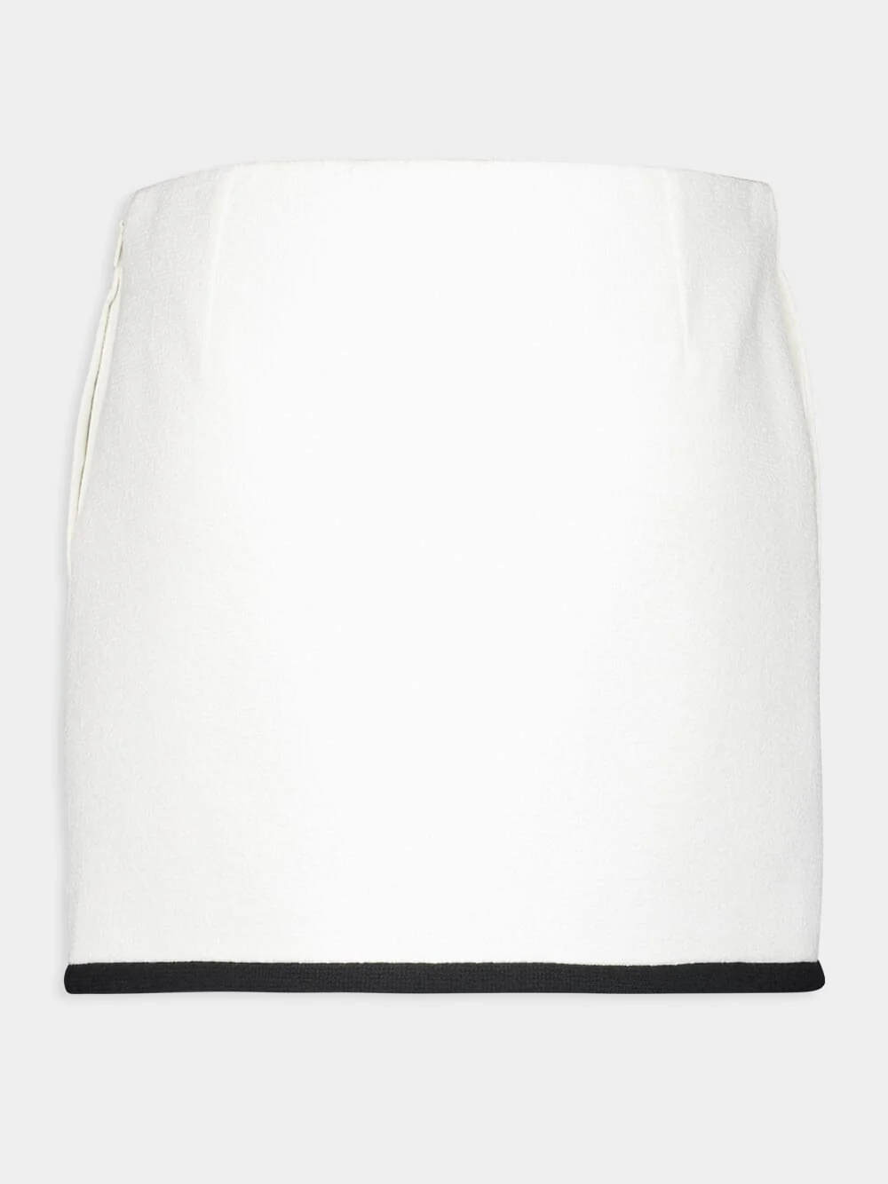 Off-White Cotton Tweed Mini Skirt - Image 2