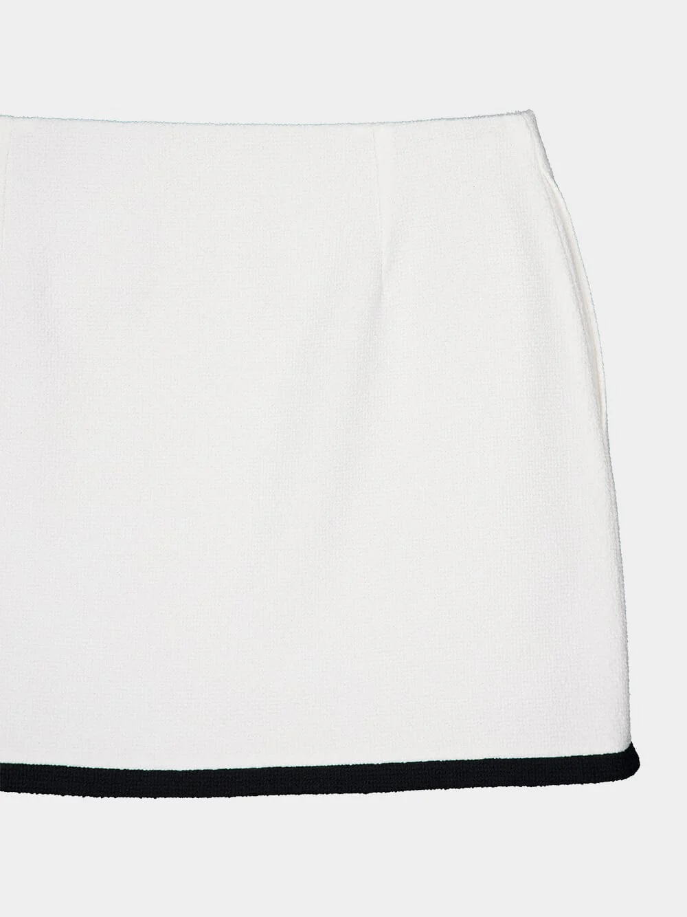 Off-White Cotton Tweed Mini Skirt - Image 4