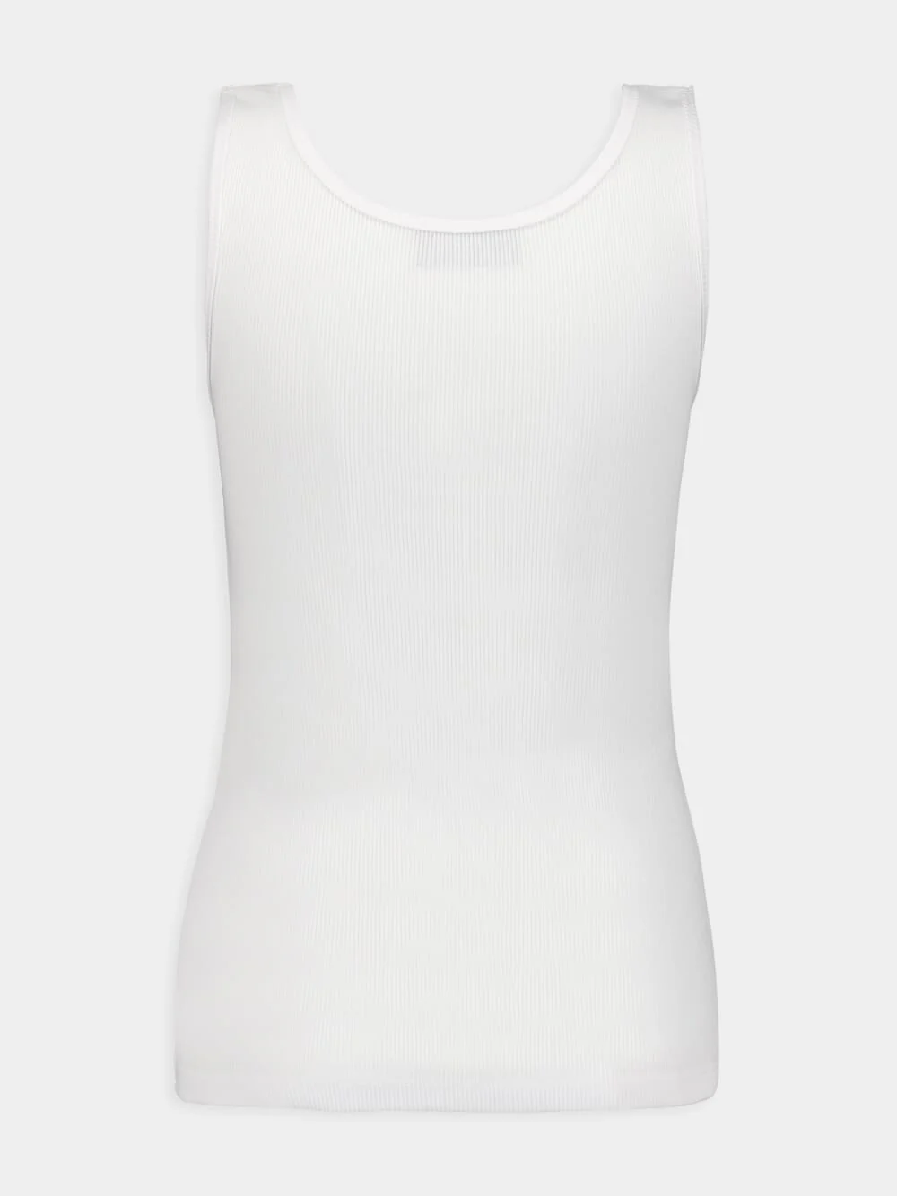 Rib Cotton Tank Top with Gucci Print - Image 2