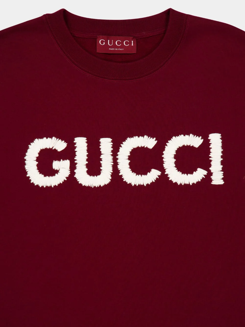 Rosso Ancora Red Embroidered Cotton Sweatshirt - Image 3