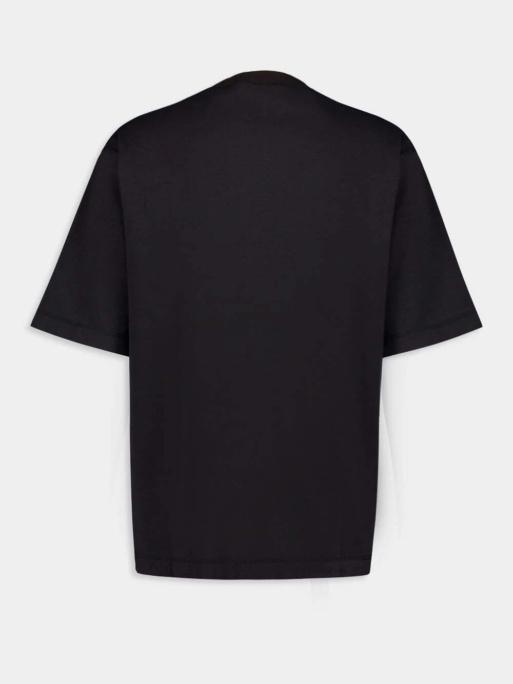Script Print Black Cotton T-shirt - Image 2