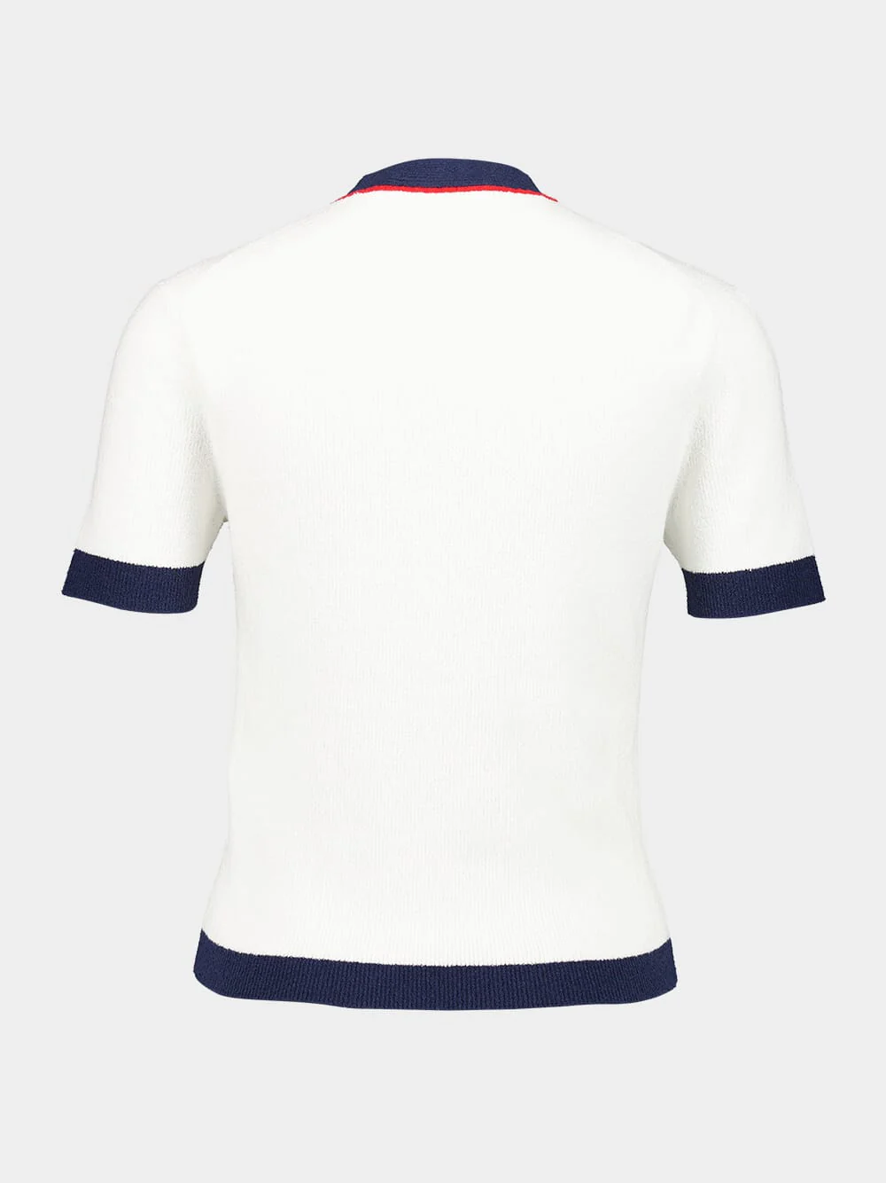 Stretch Rib Cotton V-Neck Top - Image 2