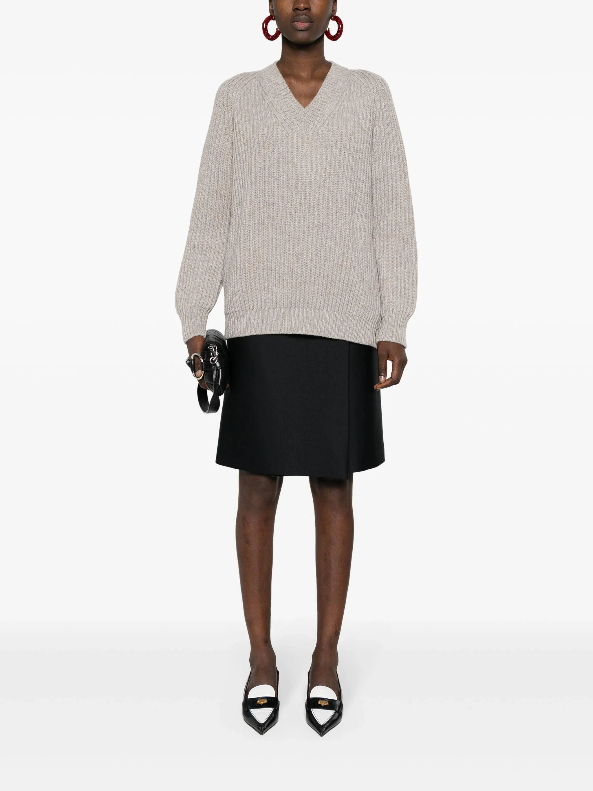 Warm Grey Wool-Cashmere Sweater - Image 2