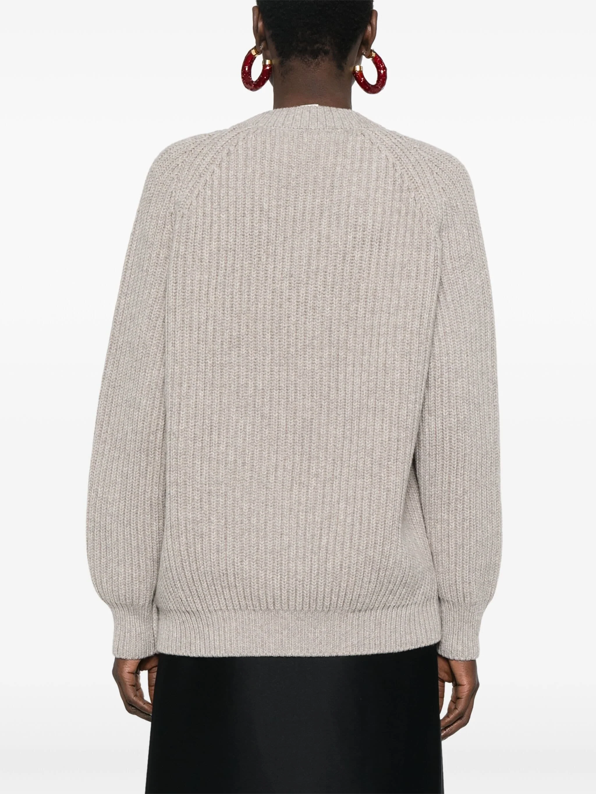 Warm Grey Wool-Cashmere Sweater - Image 4
