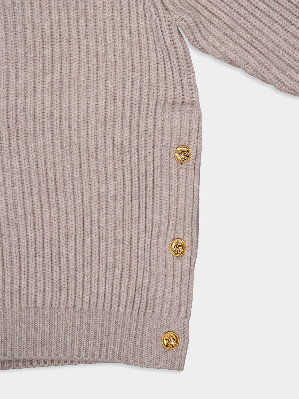 Warm Grey Wool-Cashmere Sweater - Image 6