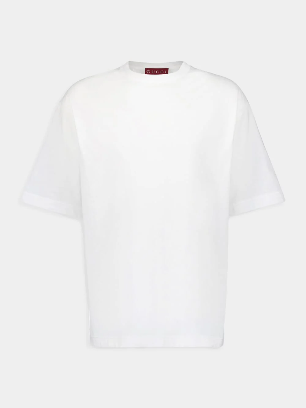 White Cotton Jersey T-Shirt with Embroidery