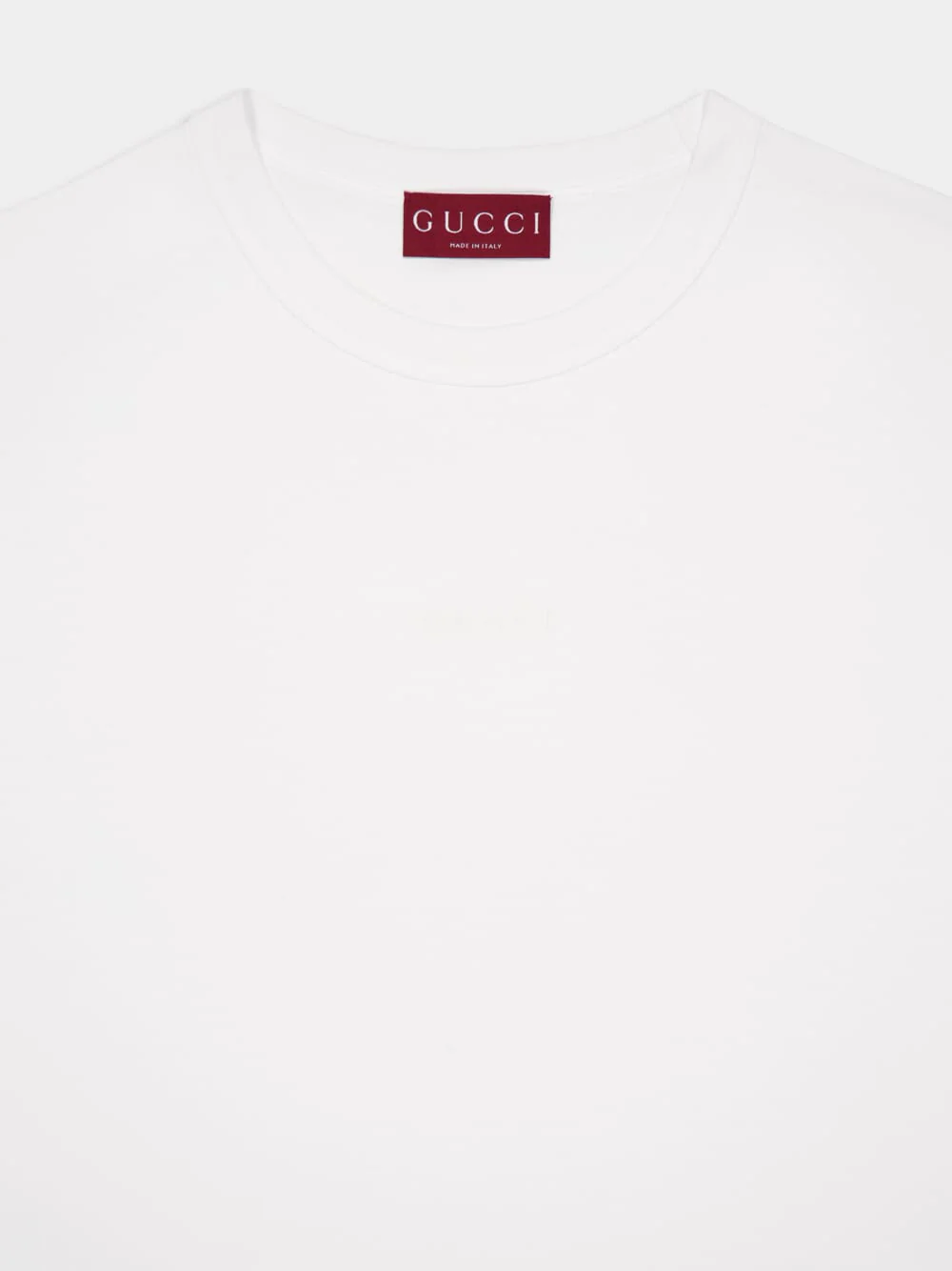 White Cotton Jersey T-Shirt with Embroidery - Image 3