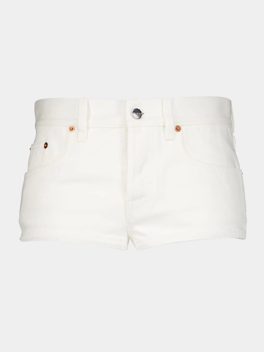 White Denim Mini Shorts