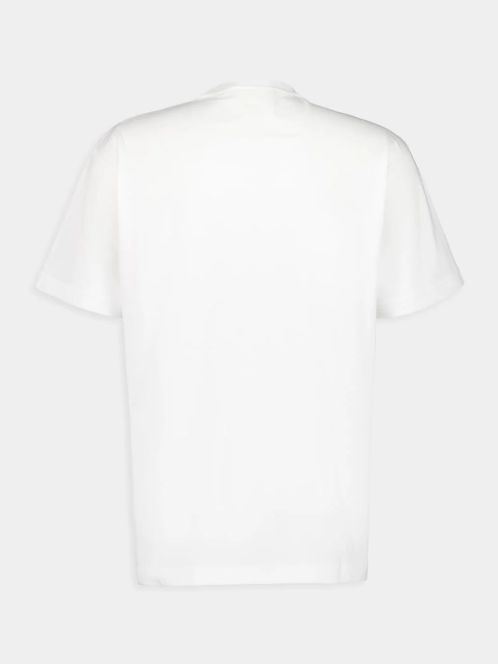 White Embroidered Cotton Jersey T-Shirt - Image 2