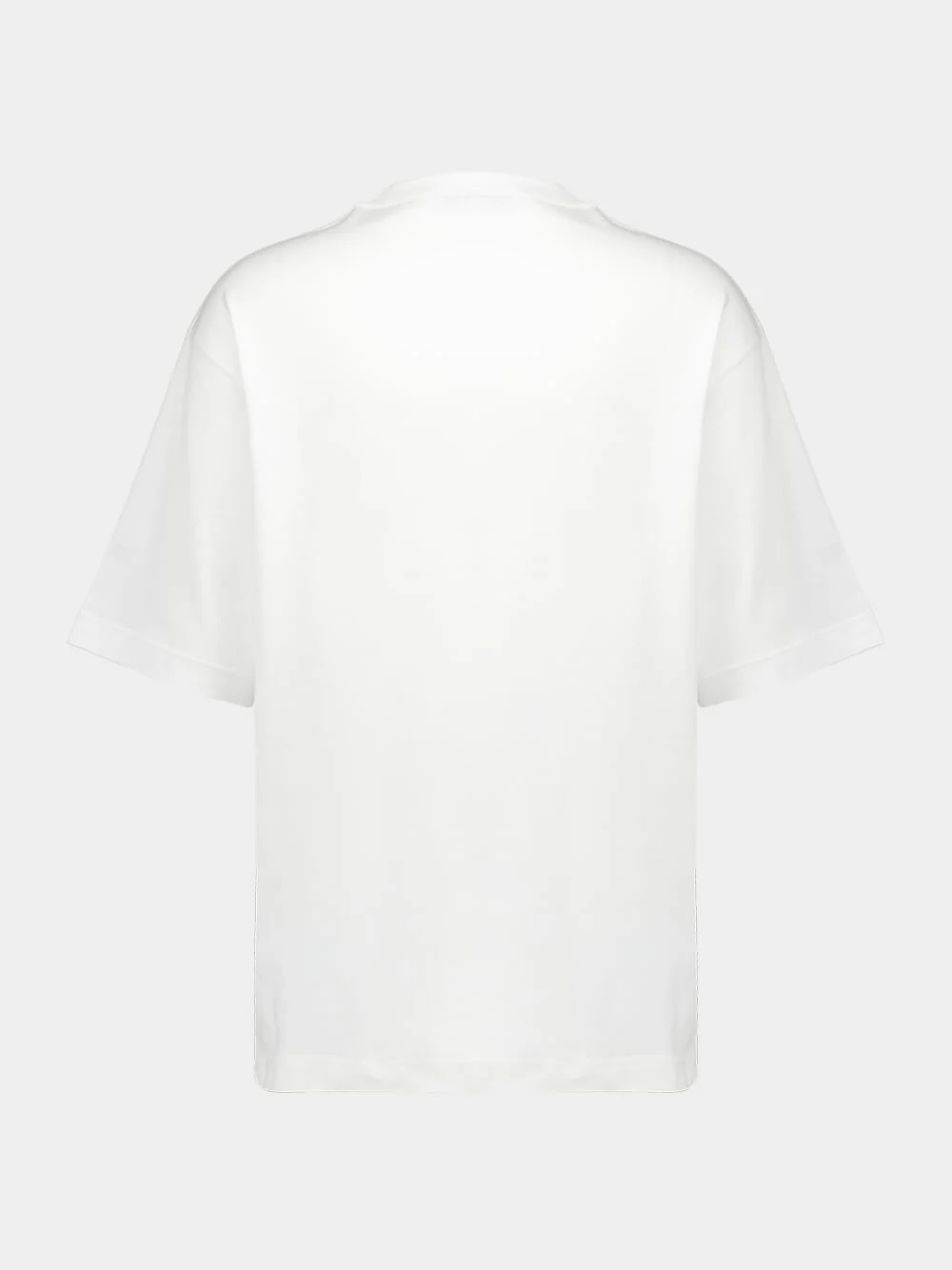 White Printed Cotton Jersey T-shirt - Image 2