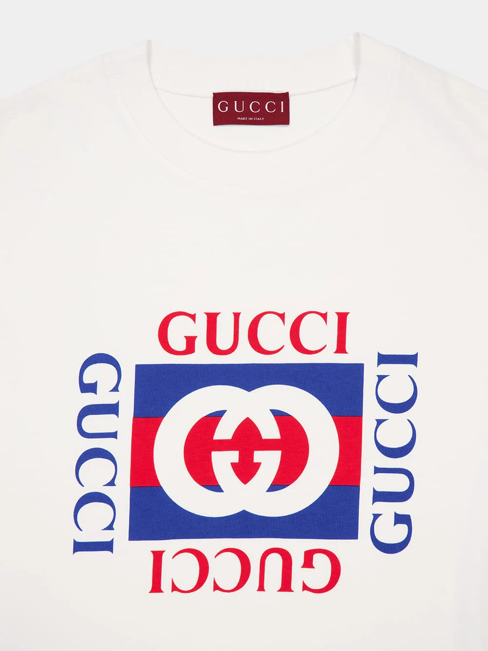 White Printed Cotton Jersey T-shirt - Image 3