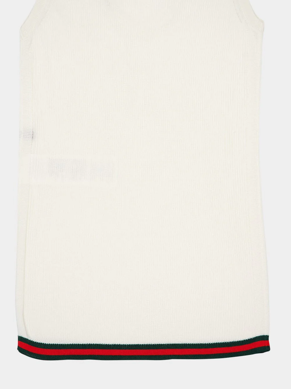White Rib Silk Tank Top - Image 4