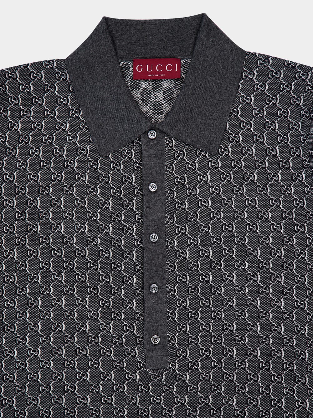 Wool and Silk GG Polo Shirt - Image 3