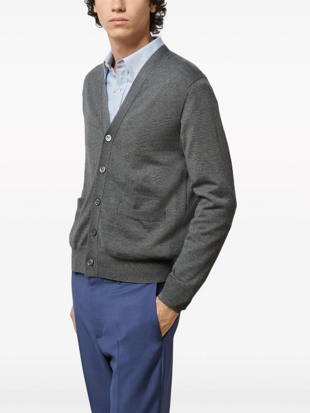 Wool Cardigan with Embroidery - Image 2